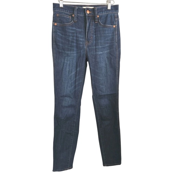 Madewell Denim - Madewell Jeans Size 25 10" High Rise Skinny Dark Wash Casual Stretch Comfort‎